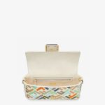 Baguette Canvas Bag With Multicolor FF Embroidery - Image 4